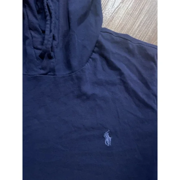 Polo Ralph Lauren Hoodie Mens XL Blue Long Sleeve Hooded T-Shirt Pullover - Picture 2 of 3